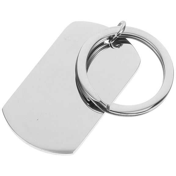 Houderco Elegant Rectangular Stainless Steel Hanging Tag 6.20X2.00X0.30Cm Diy Engraving