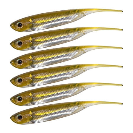 6Pcs Soft Lures Floating Baits Artificial Swimbaits Needle Tail Swimbaits Lures Soft Artificial Baits Fishing Lures