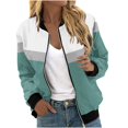 thumbnail image 2 of Wiyuqeen Bomber Jackets for Women Casual Floral Lightweight Jackets Petite Ladies Trendy Zip Up Coats Outwears with Pockets, 2 of 5