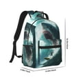 thumbnail image 2 of Goofa Surfing Shark Pattern Comfortable Student Backpack - Ergonomic Design, Durable, Water-Resistant, Multi-Compartment,Travel, and Outdoor Activities, 2 of 5