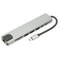 thumbnail image 1 of Hub USB C Bling Bling Adaptador concentrador USB C a Ethernet 8 en 1 estación de acoplamiento, 1 of 12
