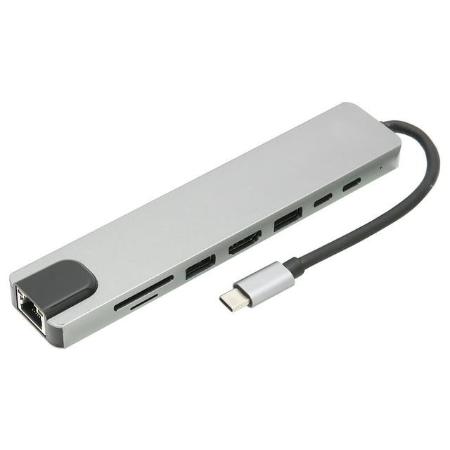 Hub USB C Bling Bling Adaptador concentrador USB C a Ethernet 8 en 1 estación de acoplamiento
