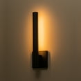 thumbnail image 3 of C Cattleya 1-Light Matte Black Dimmable LED Outdoor Wall Light with Frosted Glass Diffuser, 3 of 8