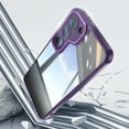 thumbnail image 6 of Allytechgroup Galaxy A56 5G Clear Back Cover Case with Lens Protector, Anti-Yellow Shockproof Bumper AntI-Scratch Drop Proof Full Body Protective Phone Case for Samsung Galaxy A56 5G, Darkpurple, 6 of 6