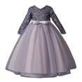 thumbnail image 1 of MesaSe Robe de Princesse pour Filles Bébé Manches Longues Sequins en Maille Robe de Fête d'Anniversaire de Noël Banquet Rouge 11-12 Ans, 1 of 8