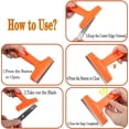 thumbnail image 5 of 2pack Razor Blade Scraper, Industry Glass Window Scraper, Heavy Duty Cleaning Scraping Hand Tool with 20pcs Blades for Putty Residue Stains Paints Glue Mud Wallpaper Removing Remover Cleaner (Yellow), 5 of 5