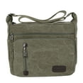 thumbnail image 1 of EeaseMX Bolso bandolera de lona verde para hombre, tipo bandolera, para viaje, 1 of 7