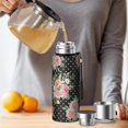thumbnail image 4 of 20 Oz Pioneer Flower Coffee Tumbler Double Wall Insulated Stainless Steel Water Bottle | Metal Reusable Thermoses Flask with Cup Cap | Leak & Sweat Proof with Anti-Dust Lid, 4 of 7