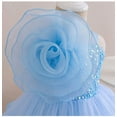 thumbnail image 5 of ZACPNCV Girl Flower Dress Flower Design Princess Wedding Dress for Toddler and Baby Girl Blue 4 Years, 5 of 9