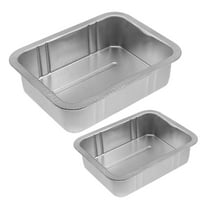 Hemoton 2pcs Heavy Duty Oil Drain Pan Large Capacity Metal Oil Disposal Pan for Car Maintenance Engine Oil Drip Pan Convenient Oil Tray for Automotive