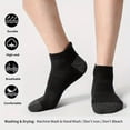thumbnail image 2 of 5 Pairs Ankle Compression Socks for Women & Men, Low Cut Sport Socks for Running, Athletic, Cycling, Black, 2 of 6