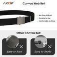 thumbnail image 5 of SUOSDEY Men's Nylon Belt with Metal Buckle,Canvas Web Belt for Jeans, 5 of 7