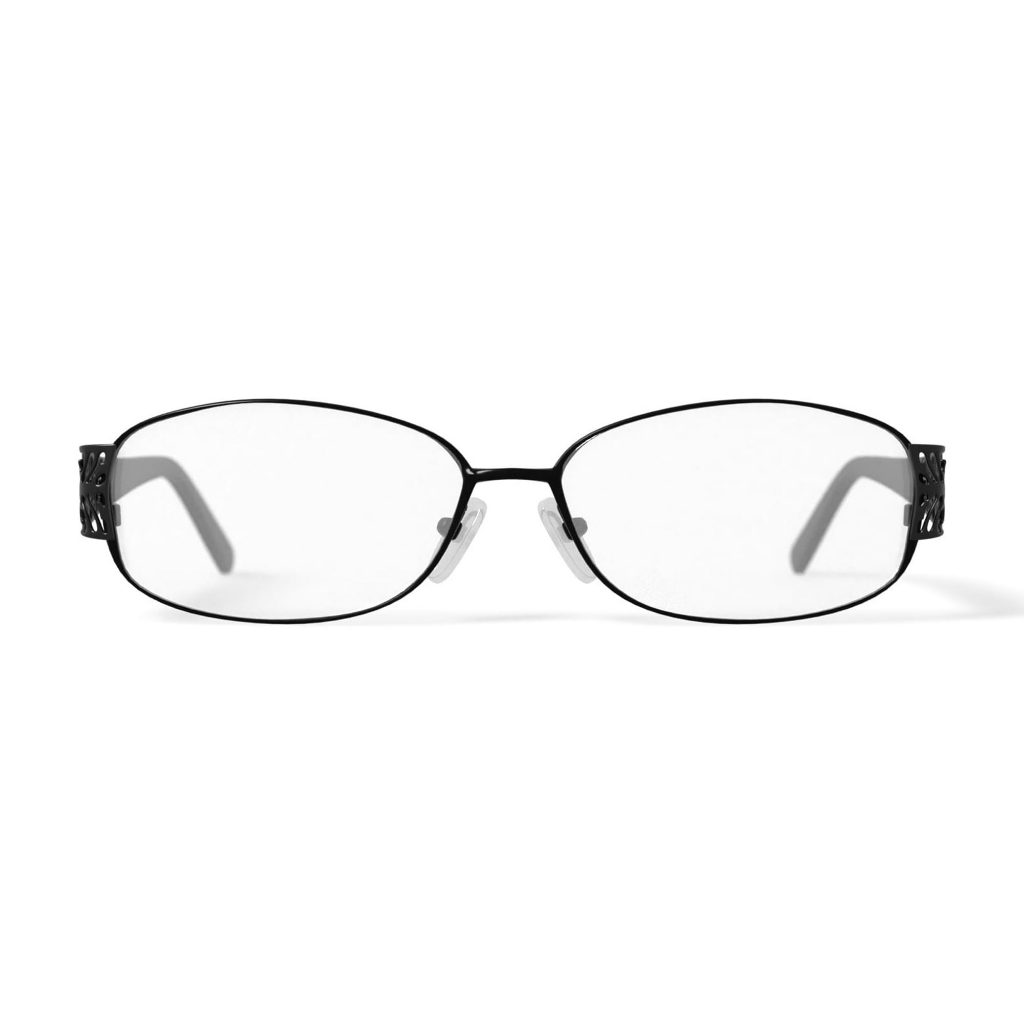 Walmart Women's FM12003 Rectangular Prescription Eyeglasses with Case, Shiny Black