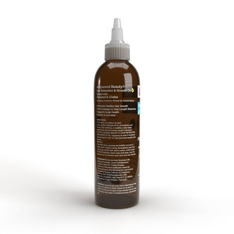 HOLLYWOOD BEAUTY Hair Retention & Growth Oil with Flaxseed & Chebe (4oz) HOLLYWOOD BEAUTY Hair Retention & Growth Oil with Flaxseed & Chebe (4oz)