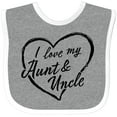 thumbnail image 3 of Inktastic I Love My Aunt and Uncle in Black Chalk Heart Boys or Girls Baby Bib, 3 of 4