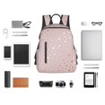 thumbnail image 4 of Balery Rose Gold Abstract Spots 1 Mochila Ligera para Hombres y Mujeres – Resistente y Impermeable, Ideal para la Escuela, el Trabajo, los Viajes y el Uso Diario, 4 of 7