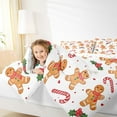 thumbnail image 4 of Manfei Kawaii Gingerbread Man Bedding Comforter Set,Happy Christmas Twin Comforter Sets,Xmas Flowers Red Berry Bedding Set For Teens,Ultra Soft Home Decor Reversible,2 Pieces, 4 of 8