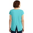 thumbnail image 4 of Discontinued District &174; Femmes Drapey Cross-Back Tee. Dm416 4XL Aqua Ice, 4 of 4