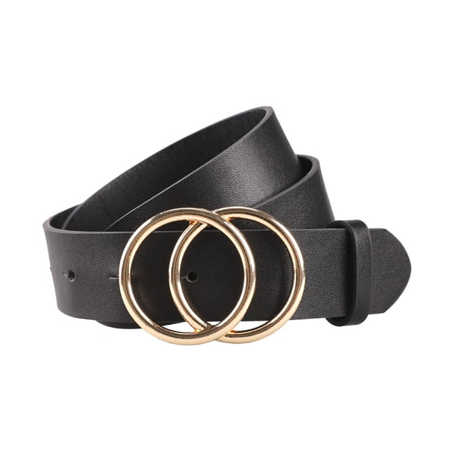 Guardurnaity Cinturón de mujer, accesorio de ropa de estilo Simple, adornos de ropa elegantes, cadenas de cintura, cinturones de femenina, adorno de Cinturones Dorado/Negro 110cm Guardurnaity AP009774-01B