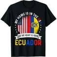 thumbnail image 2 of Ecuadorian American Patriot Heart is from Ecuador Flag T-Shirt, 2 of 3