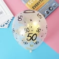 thumbnail image 2 of KAKOWELY Juego de 10 globos de cumpleaños de 50 piezas, hermosos globos decorativos para fiestas de cumpleaños (5 dorados, 5 plateados), 2 of 4