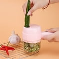 thumbnail image 4 of Kitchen Gadgets Muti-Function Portable Electric Vegetable Cutter Set,Food Electric Chopper,Portable Mini Electric Food Blende, Apply To Meat Garlic Pepper Chili Celery Kitchen Organizers and Storage, 4 of 9