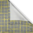 thumbnail image 6 of Ambesonne Geometric Valance & Curtain, Contemporary Grid Print, 55"x30", Mustard and Purpleblue, 6 of 7