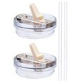 thumbnail image 2 of Tapa Prueba Fugas 2pcs 40oz Plegable Reutilizable Tosco Tope Cubierta Paja () Blanco, 2 of 9