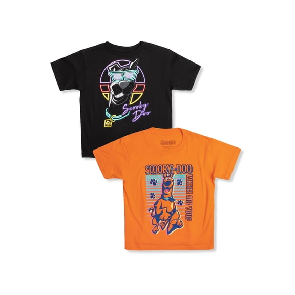 Scooby Doo Boys Short Sleeve Tee Shirt 2-Pack, Size Large