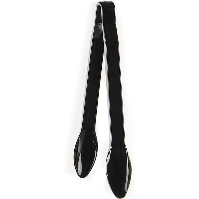 Set of 6 Heavy Duty Black Serving Tongs 12 inch Plastic
