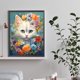 thumbnail image 5 of Pintura de diamante 5D DIY kit de gato con taladro redondo completo decoración del hogar 30x40cm blanco, 5 of 9