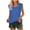 Blue, variant on Aofany Tank Tops For Women Women Cap Sleeve Vest Crew Neck Solid Color Casual Loose Fit Summer Blouse