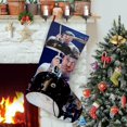 thumbnail image 1 of FALL OUT BOY Tema: Calcetines de Navidad, fino lino blanco para colgar en escaleras y chimenea, decoración navideña para el hogar, regalo de Navidad. 45cm × 32cm, 1 of 5