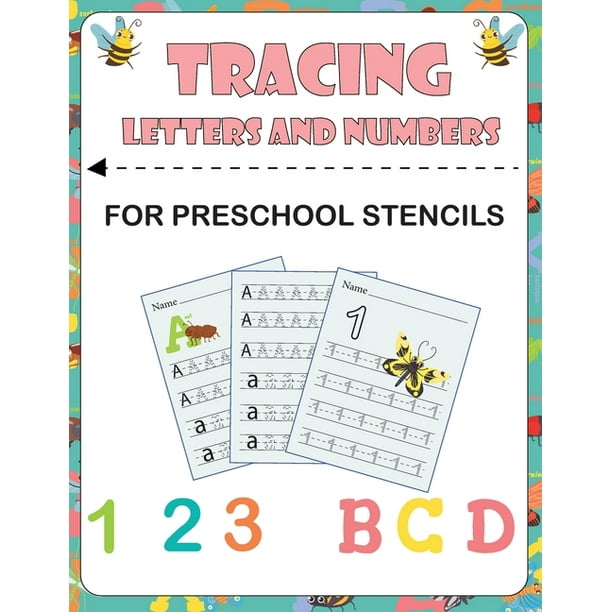 tracing letters and numbers for preschool stencils preschool