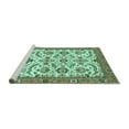 thumbnail image 2 of Ahgly Company Machine Washable Indoor Rectangle Abstract Turquoise Blue Modern Area Rugs, 7' x 10', 2 of 4