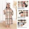 thumbnail image 3 of FORMRS Wearable Blanket Hoodie with Sleeves for Kids Cozy Flannel Sweatshirt, Black Tartan, 3 of 7