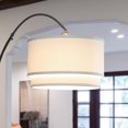 thumbnail image 3 of Brightech Mason Arc Floor Lamp with Hanging Drum Shade & LED Light Bulb, Nickel, 3 of 10