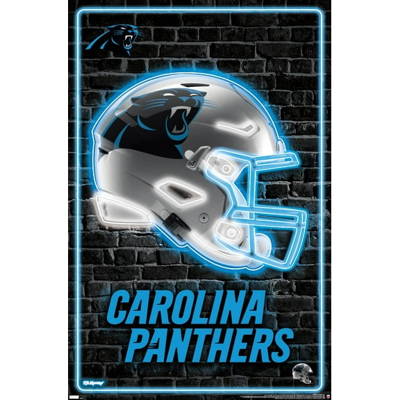 NFL Carolina Panthers - Neon Helmet 23 Wall Poster, 22.375" x 34"