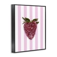 thumbnail image 2 of Stupell Industries Contemporary Glimmer Strawberry on Green Stripes Black Framed Giclee Art, 24 x 30, by LISH Creative, 2 of 8