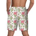 thumbnail image 4 of Uemuo Rose Flowers Pattern Mens Swim Trunks Quick Dry Board Shorts with Mesh Lining, Stretch Beach Shorts Quick Dry No-Chafing Board Shorts-Medium, 4 of 9
