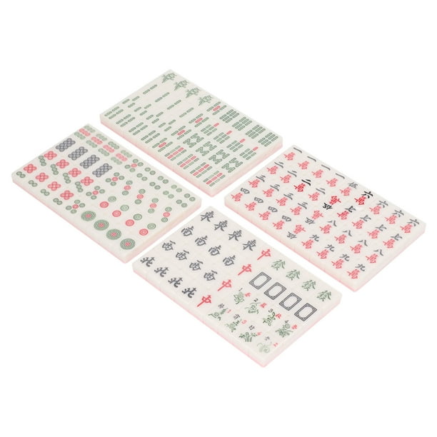 Pequeño Juguete Mahjong, Carácter Original Chino Portátil De Melamina Pequeño Mahjong Tradicional Con Bolsa De Almacenamiento Para El Hogar
