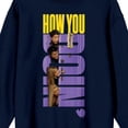 thumbnail image 5 of Friends Tv How you doin' friends character head logo on Navy Long Sleeve Adult Crew neck-XL, 5 of 5