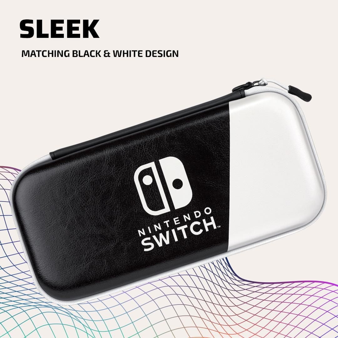 PDP Gaming Slim Deluxe Travel Case: Black & White