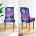 thumbnail image 3 of Yayeee 2 Pack Dining Chair Covers Stretch Parson Chairs Slipcovers Seat Protector, Neon Jellyfish, 3 of 6