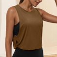 thumbnail image 2 of Womens Cropped Workout Tank Tops Sleeveless Sports Athletic Yoga Running Gym Crop Shirts Side Cut Out Lightweight, 2 of 6