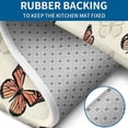 thumbnail image 4 of Beige Butterfly Pattern Bathroom Rugs Sets 3 Piece,Toilet Cover Set,Absorbent Non Slip Bathroom Mats Sets with U-Shaped Contour Rug Toilet Rug Set, 4 of 5
