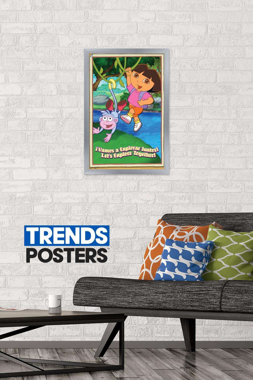 Nickelodeon Dora The Explorer - Vine Wall Poster, 14.725" x 22.375", Framed