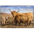 thumbnail image 4 of Dreamtimes Highland Cow Meadow Non-Slip Area Rug Calf Animal Floor Carpet Comfort Floor Mats Decor for Indoor Front Porch,Living Room, Bedroom,Kitchen, 36"x24", 4 of 5