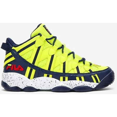 Mens Fila STACKHOUSE SPAGHETTI Shoe Size: 9 Safety Yellow - Fila Navy - White Basketball