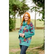 The Pioneer Woman Floral Jacquard Cowlneck Sweater